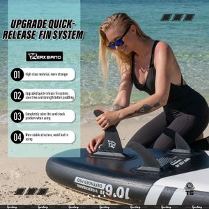 TIGERXBANG 10' Inflatable Paddle Board – Black SUP