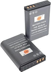 DSTE - Batería de Repuesto para cámara Digital EN-EL23 y Coolpix P600, P610, P610s, P900, P900s, S810c, B700 (2 Unidades)