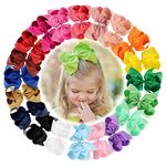 20PCS 6 Inches Large Hair Bows Alligator Clips Grosgrain Ribbon Hair Barrettes for Kids Toddlers Teens