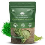 SAPTAMVEDA 100% Organic Wheat Grass Powder 250 Gm Non-GMO, Vegan, Superfood | Antioxidant, Energy, Detox, Immunity Booster, Skin Health| Resealable Bag