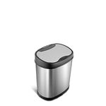 Nine Stars (NINAJ) DZT-12-13 12 Litre/3.2 gal Motion Sensor Trash Can, Sliver/Black