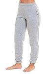 Habigail Womens Casual Fleece Jogging Joggers Tracksuit Bottoms Ladies Jog Pants Sport Gym Drawstring Loungwear (Grey Marl, Small)