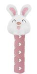 pikipo Bunny Face Rattle Soft Toy(Plush) for Baby with Squeeze Handle for Squeaky Sound (Pink), Toddler