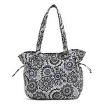 Vera Bradley Women's Glenna Satchel Purse Handbag, Tranquil Medallion-Recycled Cotton, One Size