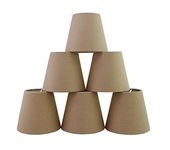 Small Clip lamp Shades for Candle Chandelier pandent Light(Chocolate Linen)