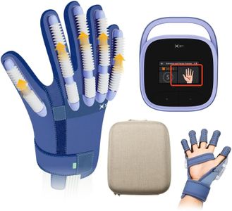 XFT Rehabilitation Robot Gloves Hand Stroke Recovery Device, Hand Dysfunction Patient Training Equipment Stroke Hemiplegia, Finger Orthosis for Long Term Relief Finger Cramps, Right Hand Large Size