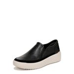 Vionic Women's Platform Trainers Slip on Kearney Shoes with Arch Support Wide Fit Black