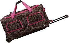 Rockland Melbourne Hardside Expandable Spinner Wheel Luggage, PINKLEOPARD, 30", Melbourne Hardside Expandable Spinner Wheel Luggage