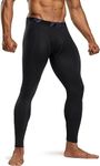 TSLA CLSL Men's Thermal Compression Trousers, Athletic Sports Leggings & Running Tights, Wintergear Base Layer Bottoms Pants, Heatlock Black&Charcoal, M