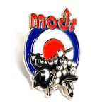 Mods Arrow Target Roundel With Black Scooter Metal Enamel Pin Badge Brooch