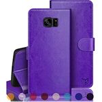 SUANPOT for Samsung Galaxy S7 Edge Wallet Case (Purple)