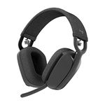 Logitech Zone Vibe 100 Lightweight Wireless Over-Ear Headphones with Noise-Cancelling Microphone, Advanced Multipoint Bluetooth Headset, Works with Teams, Google Meet, Zoom, Mac/PC - Grey