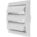 White Exhaust Hood Vent 4'' Inch with Built-in Pest Guard Screen and Flange, Air Vent Cover, HVAC Exhaust Vent Duct Cover, Exhaust Cap