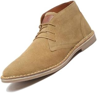 LOUIS STITCH Chukka Boots Men| Suede Leather Boots for Men| Handcrafted Ankle Boot for Men| Formal Office & Business Wear Shoes | Stitch Down Desert Boots | Size-UK08 Oyester Cream (SDSUCKPLCM)
