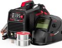 YESWELDER 135Amp Flux Core MIG Welder FLUX-135PRO,110V Flux Core MIG/Lift TIG/Stick 3-in-1 Digital Display Welding Machine & LYG-L600A Auto Darkening Blue Light Blocking Welding Helmet