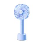 Geek Aire GF3 5 Inch Rechargeable Mini Fan with USB Charging | 5 Speed Option | Portable, Handheld and Small Table Fan | 2500 mAh Li-ion Battery | For Baby, Makeup, Travel, Home and Office (Blue)