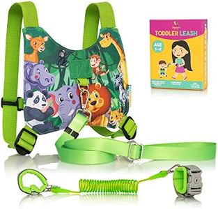 HappyVk Toddler Leash Harness Baby Anti Lost Wrist Link with Key Lock Kid Leash Child Safety Harness Ages 1-4 Cute Wild Animals