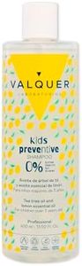 Shampoo preventivo per bambini Valquer Laboratorios per la scuola. Prevenzione dei pidocchi. Con olio di melaleuca. Prevenire i pidocchi. Acconciatura facile. Vegano - 300 ml