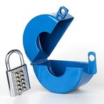 Gate Valve Lockout Device/Propane Tank Lock/Gas Valve Lockout，can Cover The Disabled Locking Door Knob/Water Spigot Lock/Valve, can Prevent Rotation, can Prevent Operation Knob (Blue)