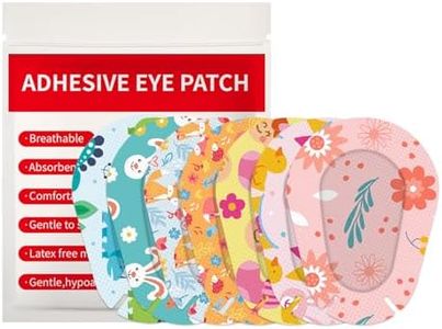 AndicAge 100pcs Kids Adhesive Eye Patches Light Blocking Cute Design Eye Pad Disposable Adhesive Bandages for Toddlers Girls Boys, 7 Styles