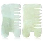 2 Pieces Jade Massage Comb Guasha C