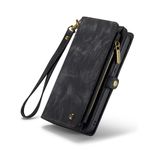 SWP Case for 15 Plus, Wallet Case w/Magnetic Detachable Cover [8 Card Slots] Clutch Wallet w/Wristlets Money Pocket for 15 Plus (Black)