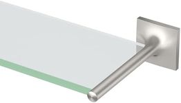 Gatco 5596 Waterline Glass Shelf, Satin Nickel