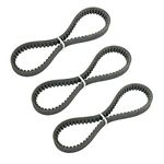 BLACKHORSE-RACING 3pcs Go Kart Drive Belt 725 for 30 Series Torque Converter Belts Compatible with Trailmaster Hammerhead Mid Karts 9.100.018-725