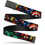 Buckle-Down Men's Web Belt Avengers 1.5, Multicolor, Wide-42