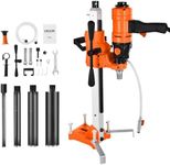 VEVOR Diamond Core Drilling Machine, 8 in Drilling Diameter, 2-in-1 Handheld & Stand-Mount Dry and Wet Concrete Core Drill Rig with 4 Drill Bits, 1075/2300 RPM 2-Speed, for Concrete Brick Stone, 1800W