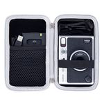 Khanka Hard Carrying Case with Photo Album for Fujifilm Instax Mini Evo Digital Hybrid Camera and Printer (Case+Photo Album, Black)