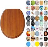 Sanilo Soft Close Toilet Seat, Wide Choice of New Toilet Seats, Stable Hinges, Easy to Mount (Mahogany)