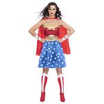 amscan 9906263 Ladies Warner Bros Wonder Woman Fancy Dress Superhero Costume (UK Dress 10-12)