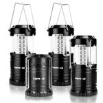 Lepro LED Camping Lantern Battery Powered, Super Bright, Collapsible, IPX4 Water Resistant, Outdoor Portable Lights for Emergency, Hurricane, Storms, Outages, 4 Packs