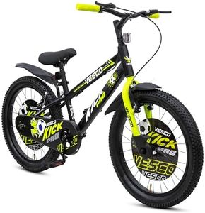 VESCO Kick Pro 20 T Kids Cycle for Boys with Rigid Fork | Frame 12.5 Inch | Ideal for 6 to 9 Years, Road Bike (Green)