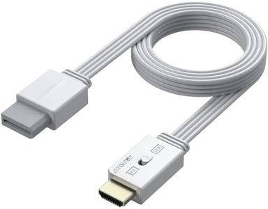 AUTOUTELET Wii to HDMI Converter, with 4:3/16:9 Aspect Ratio Switch, 1080P Wii HDMI Adapter Supports All Wii Display Modes, Compatible with Nintendo Wii, Wii U for Full HD TV, Monitor