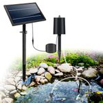 Lewisia 8W Solar Pond Aerator with Built-in 2400mAh Battery Backup, 3 Working Modes, 2 Air Stones, Solar Air Pump for Pond Fish Tank Hydroponics Bubble Oxygenator
