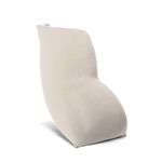 Yogibo Short Bean Bag Chair for Teens, Adults, Plush, Soft Lounge Beanbag for Gaming, Reading, and Relaxing, Removable, Washable Outer Cover, Light Gray