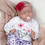 BABESIDE Reborn dolls - 17-Inch Handmade Realistic Baby Dolls Soft Cloth Body with Toy Accessories, Reborn Baby Dolls Like a Lifelike Baby(Sleeping baby)