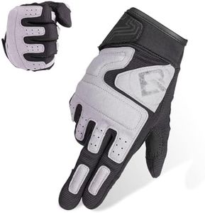 ROCKBROS Bike Gloves for Men Motorcycle Gloves Mountain Bike Gloves Dirt Bike BMX Gloves Touch Screen Full Finger Shock-Absorbing Breathable Motocross Sports Gloves