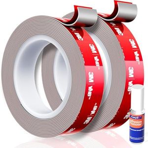 Cosygo Double Sided Tape Heavy Duty Made of 3M VHB, 30FT Outdoor Heat Resistant Automotive Waterproof Mounting Tape, 0.6In Width Super Strong Adhesion Foam Tape