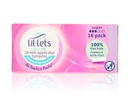 Lil-Lets Smartfit 16 Non-Applicator Tampons Super,16 Count (Pack of 1)