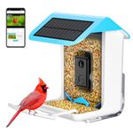 isYoung Smart Bird Feeder with Camera, Free AI Forever, Identify 11000+ Bird Species, Wireless Connection Bird Camera with Solar Panel, Auto Capture & Notify, Ideal Gift for Bird Lovers