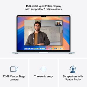 Apple MacBook Air 15.3" Laptop M4 – 24GB RAM, 512GB SSD, Sky Blue