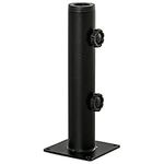 Outsunny Deck Mount Umbrella Holder, Outdoor Umbrella Base Stand for Deck, Dock, Patios Garden, Pontoon and Backyard, Black