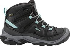 KEEN Women's Circadia Mid Height Polar Hiking Boot, Black/Cloud Blue, 10 M (Medium) US