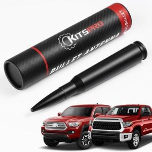 KitsPro 50 Cal Antenna for 2014-2024 Toyota Tundra, 1995-2015 Toyota Tacoma, 2006-2014 Toyota FJ Cruiser, Matte Black Short Truck Radio Antenna