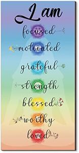 Chakra Quotes Sign Wall Decor Yoga Zen Wall Art Wooden Spiritual Decor Motivational Meditation Wall Art Zen Buddhism Spa Room Decor for Yoga Living Room Bedroom Bathroom Wall Decorations (Love Style)