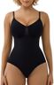 SHAPERX Body Gainant Femme Gaine Amincissant Ventre Plat Sculptant Minceur Shapewear Invisible Bodysuit Top, UK-SZ5213-Black-L/XL