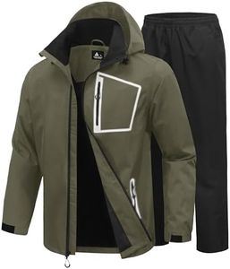 SWISSWELL Mens Reflective Rain Suit, Waterproof Breathable Set Golf